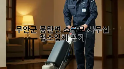 무안군 몽탄면 소규모 사무실 청소업체 평가